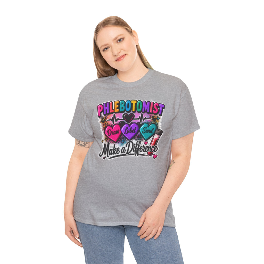 Phlebotomist Make a Difference Tee — Heartbeat & ‘Dream Love Send’ Graphic Shirt