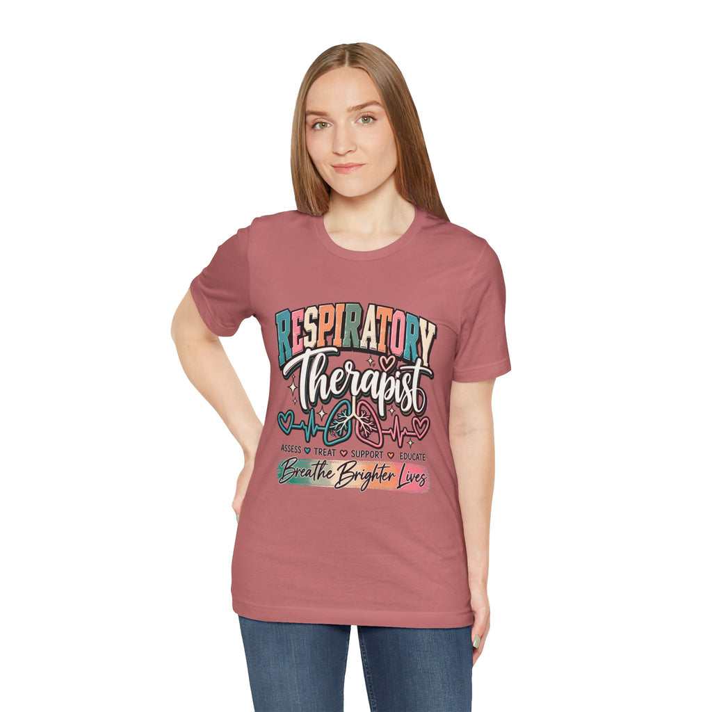 Respiratory Therapist T‑Shirt — Breathe Brighter Lives Medical Tee