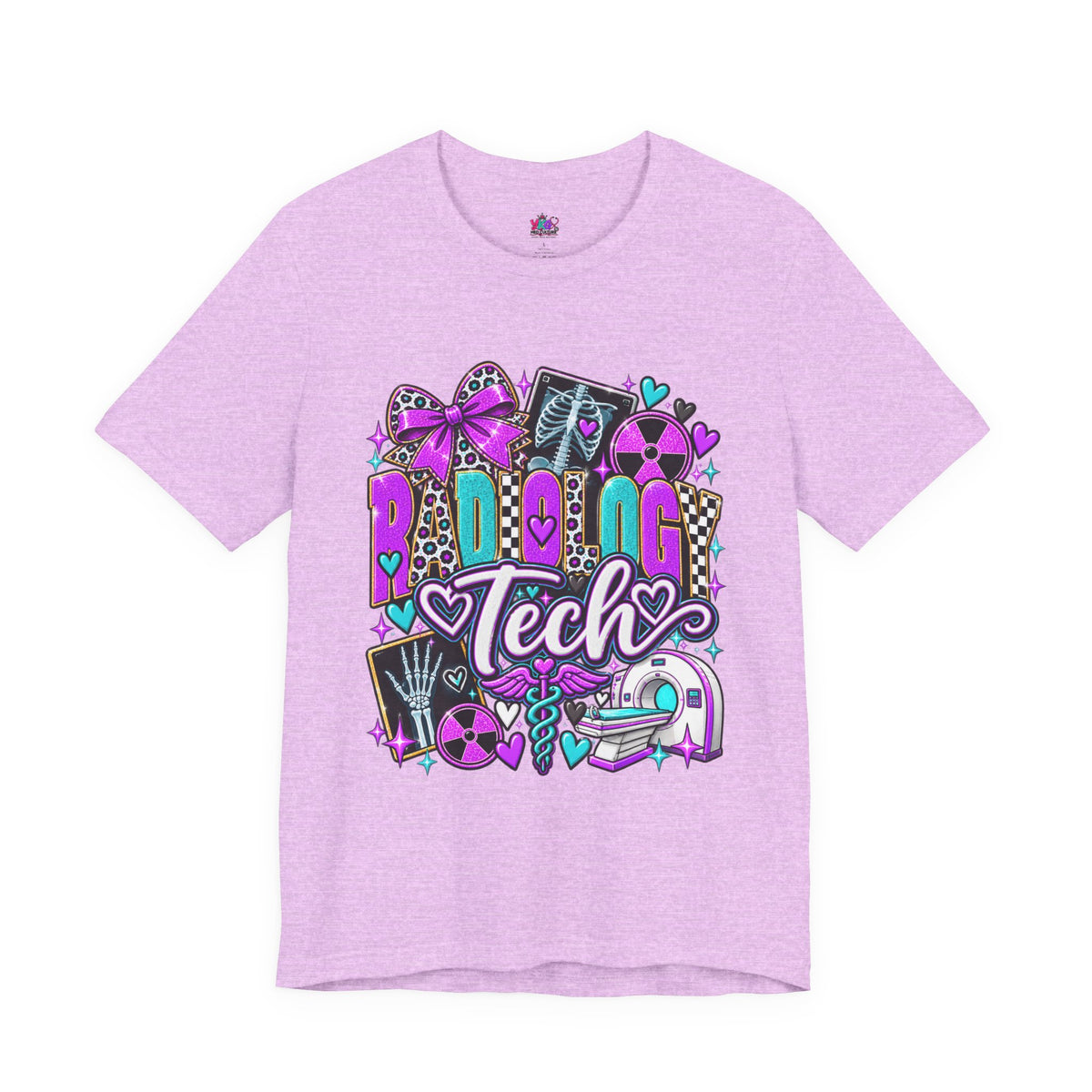 Radiologic Tech Graphic Tee — Cute X-Ray & Hearts Radiology Shirt