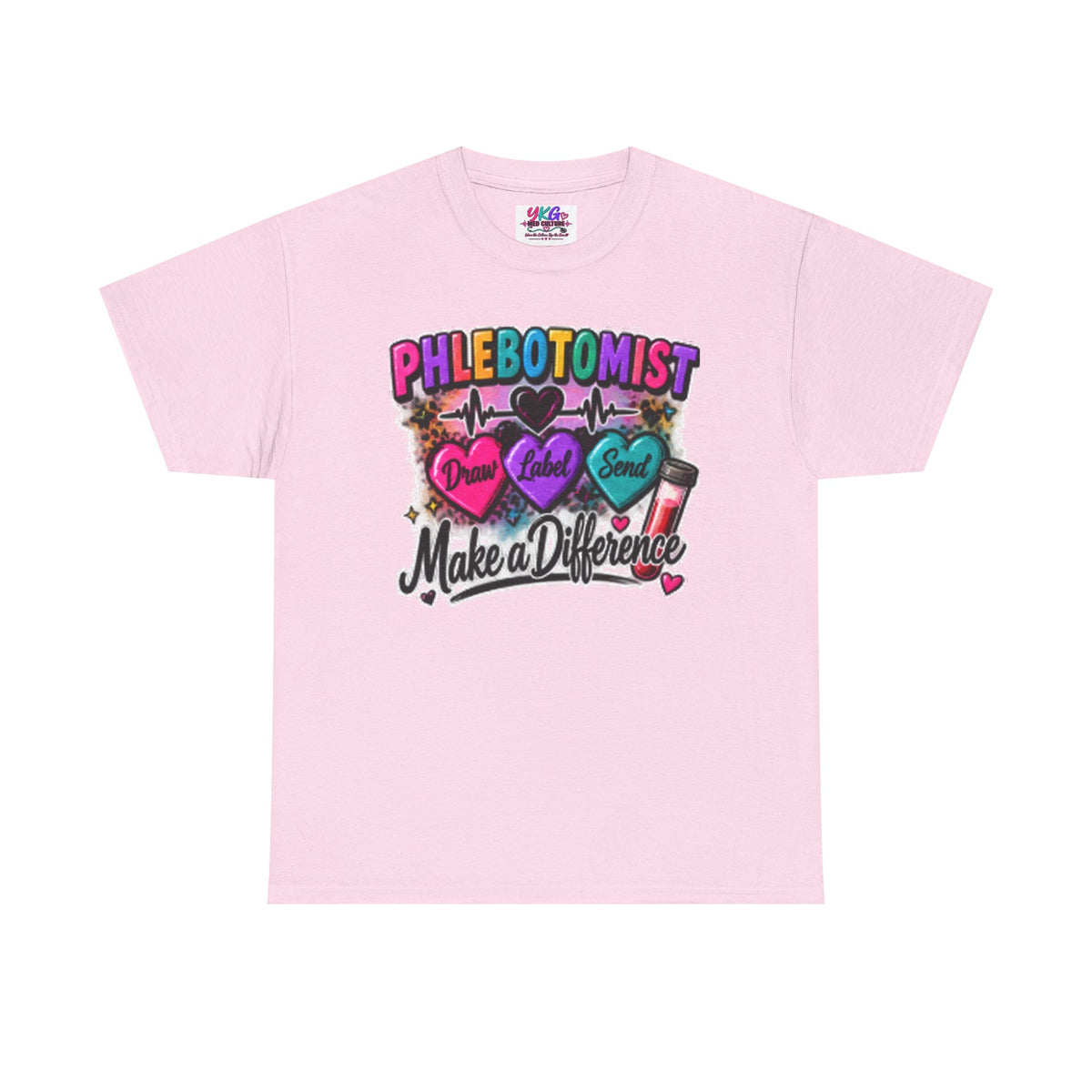 Phlebotomist Make a Difference Tee — Heartbeat & ‘Dream Love Send’ Graphic Shirt