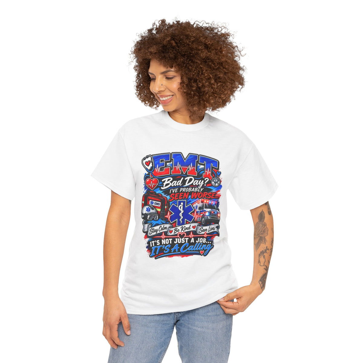 EMT Rescue Tee - "Bad Day? I've Probably Seen Worse" Paramedic Shirt