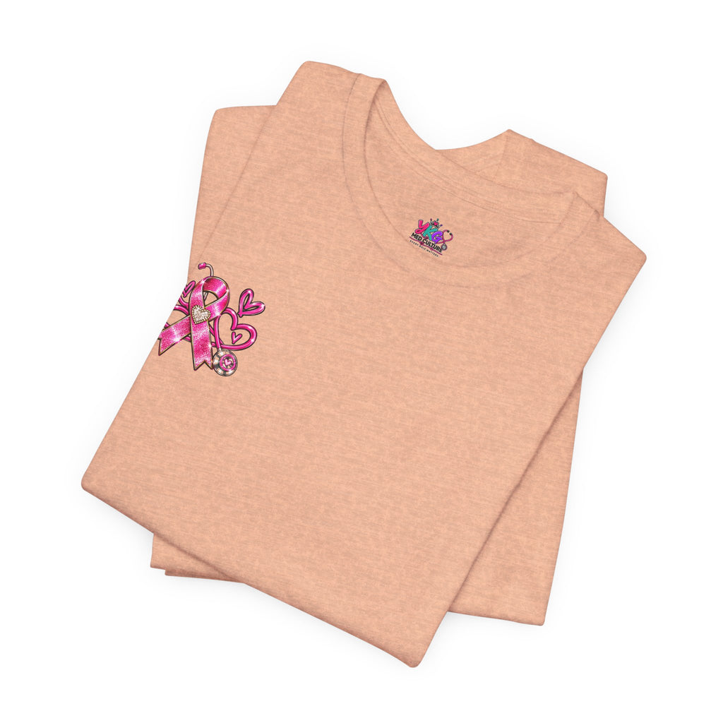 Hope Looks Good On Healthcare Workers T-Shirt — Breast Cancer Awareness Healthcare Tee