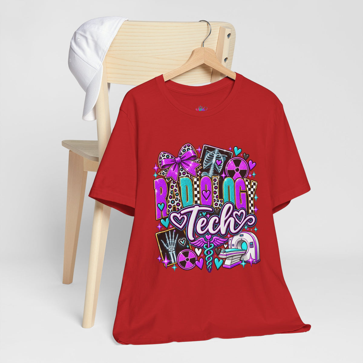Radiologic Tech Graphic Tee — Cute X-Ray & Hearts Radiology Shirt