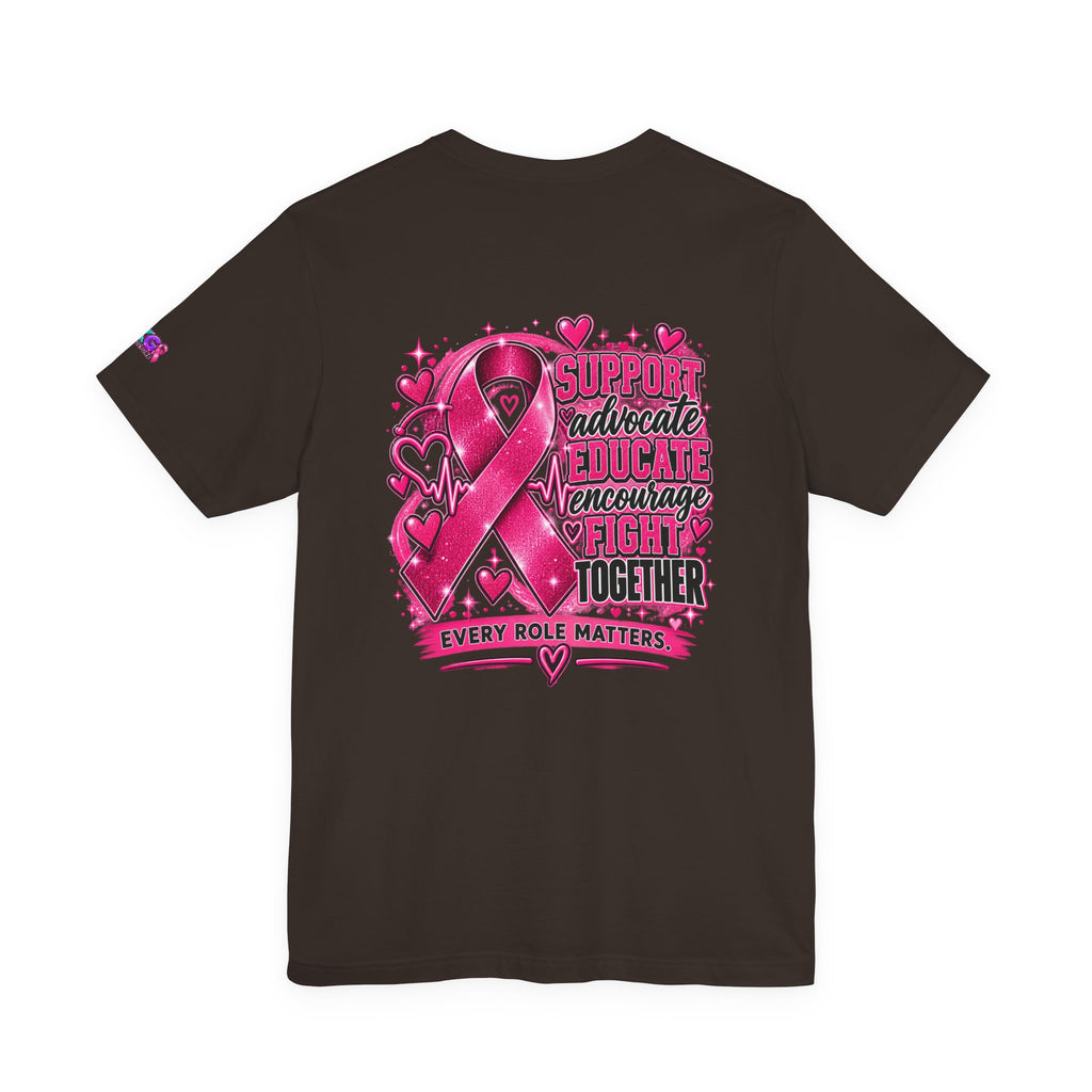 Breast Cancer Awareness Tee — "Healthcare Heroes Wear Pink" Support Ribbon Shirt
