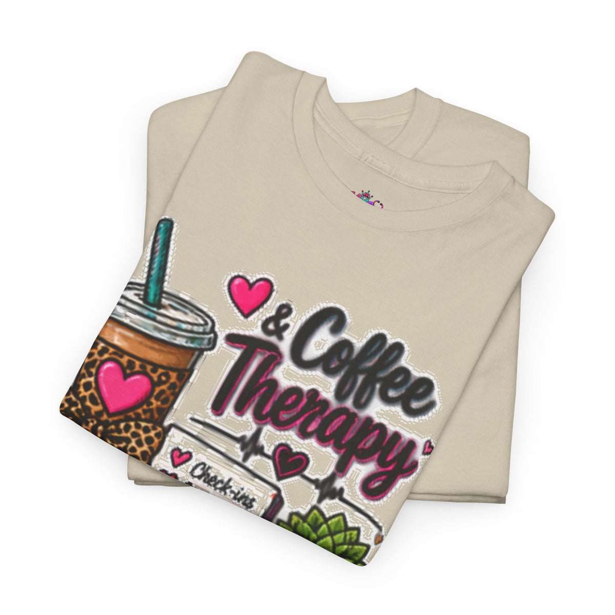 Coffee Therapy T-Shirt — Coffee, Plants & Self-Care Graphic Tee