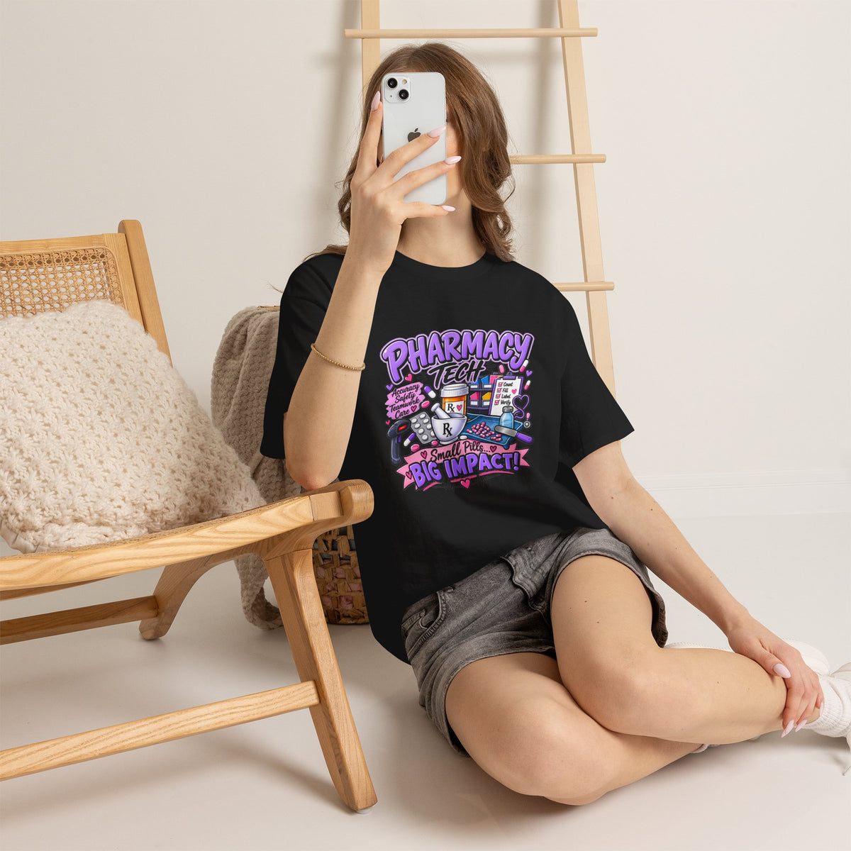 Pharmacy Tech Big Impact T-Shirt — Cute Pharmacy Technician Graphic Tee