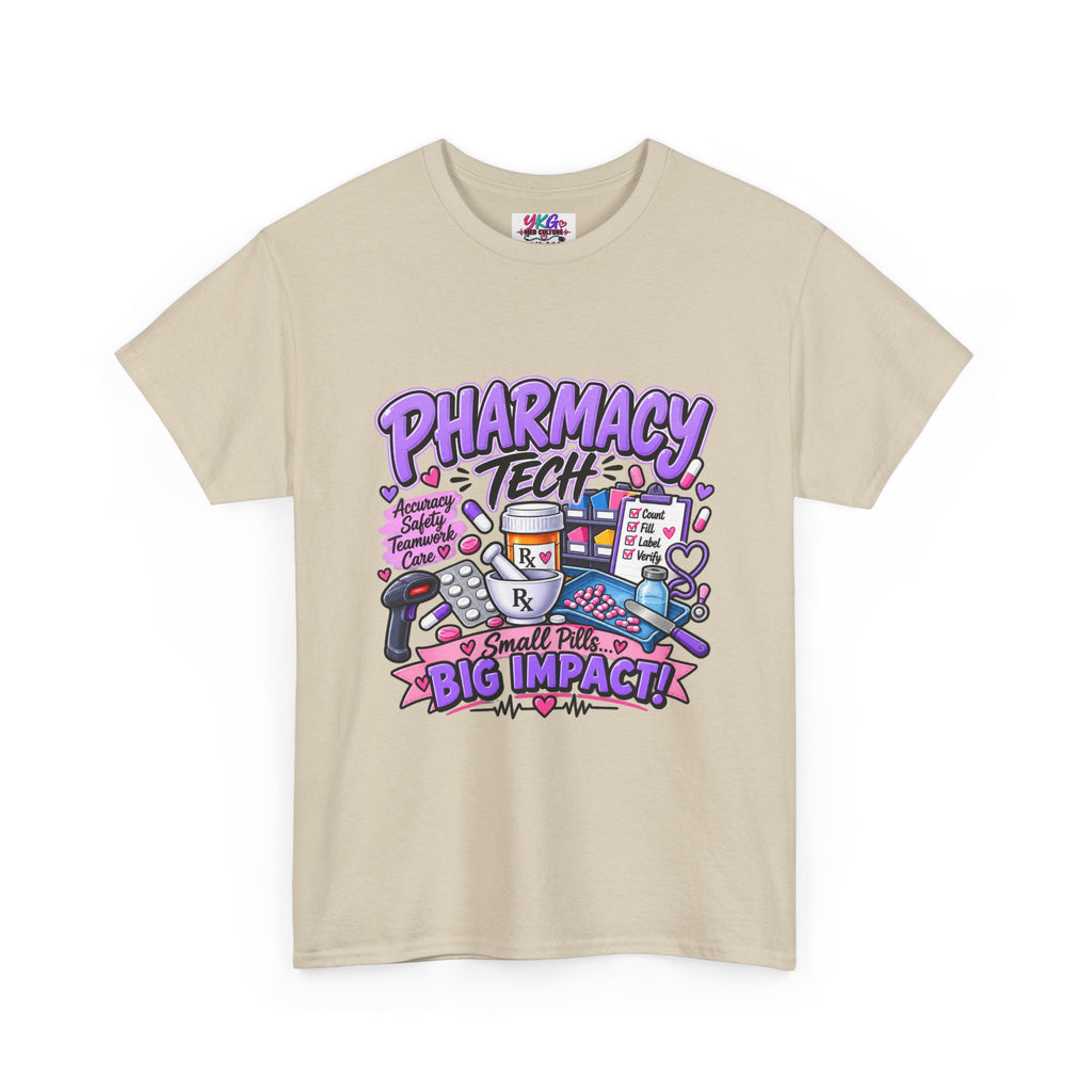 Pharmacy Tech Big Impact T-Shirt — Cute Pharmacy Technician Graphic Tee