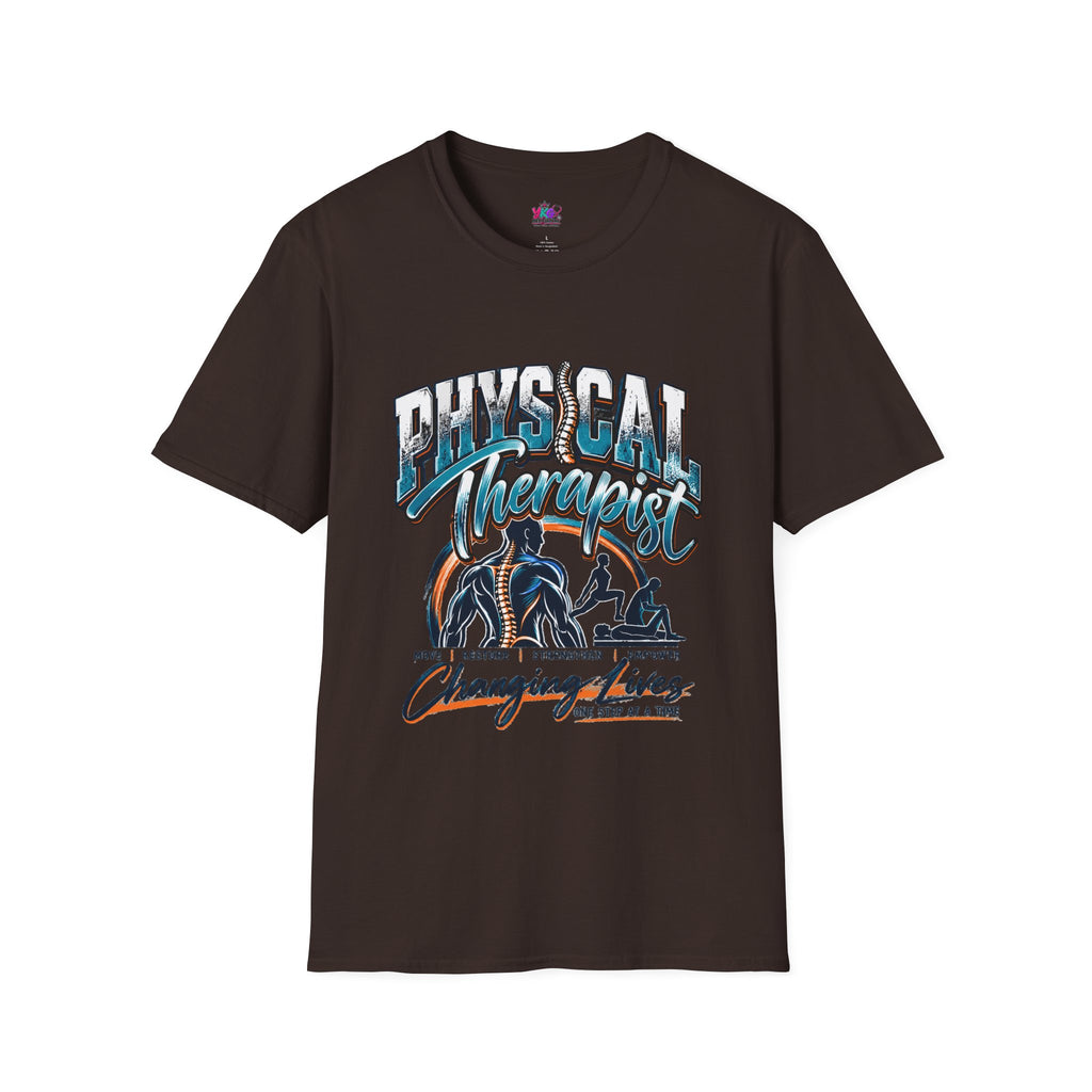 Physical Therapist T-Shirt – "Changing Lives One Step at a Time" Graphic Tee