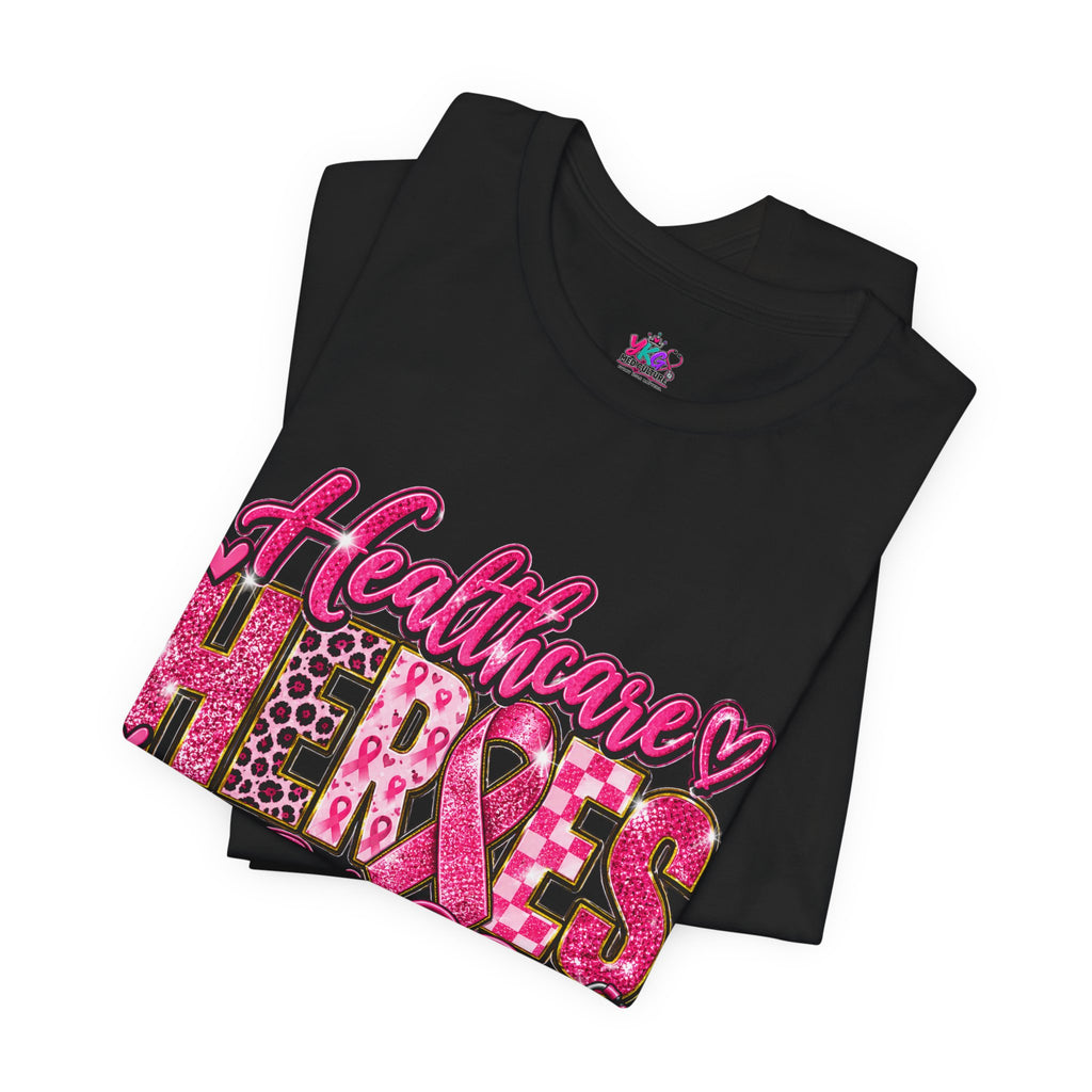 Breast Cancer Awareness Healthcare Heroes Tee — "Together We Fight" Pink Ribbon Shirt