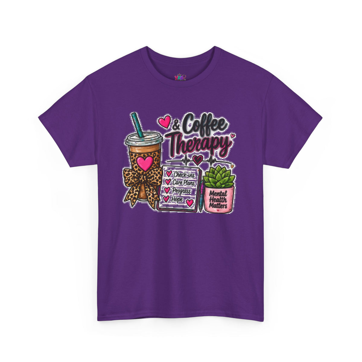 Coffee Therapy T-Shirt — Coffee, Plants & Self-Care Graphic Tee