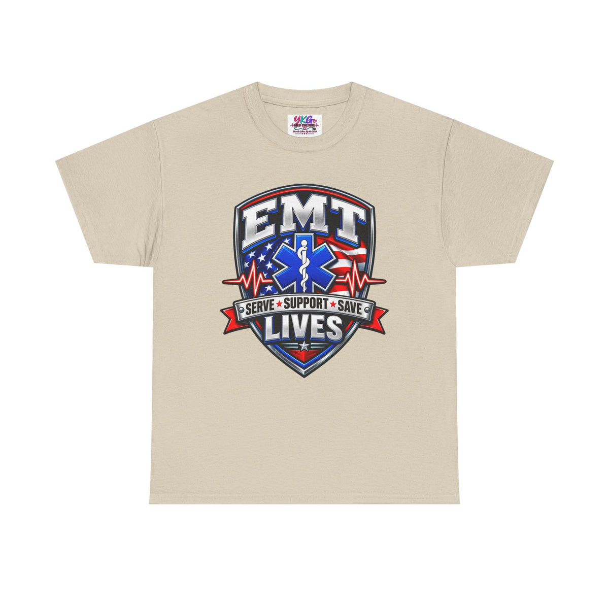EMT Lives Tee — "Serve • Support • Save" EMS Shield Shirt