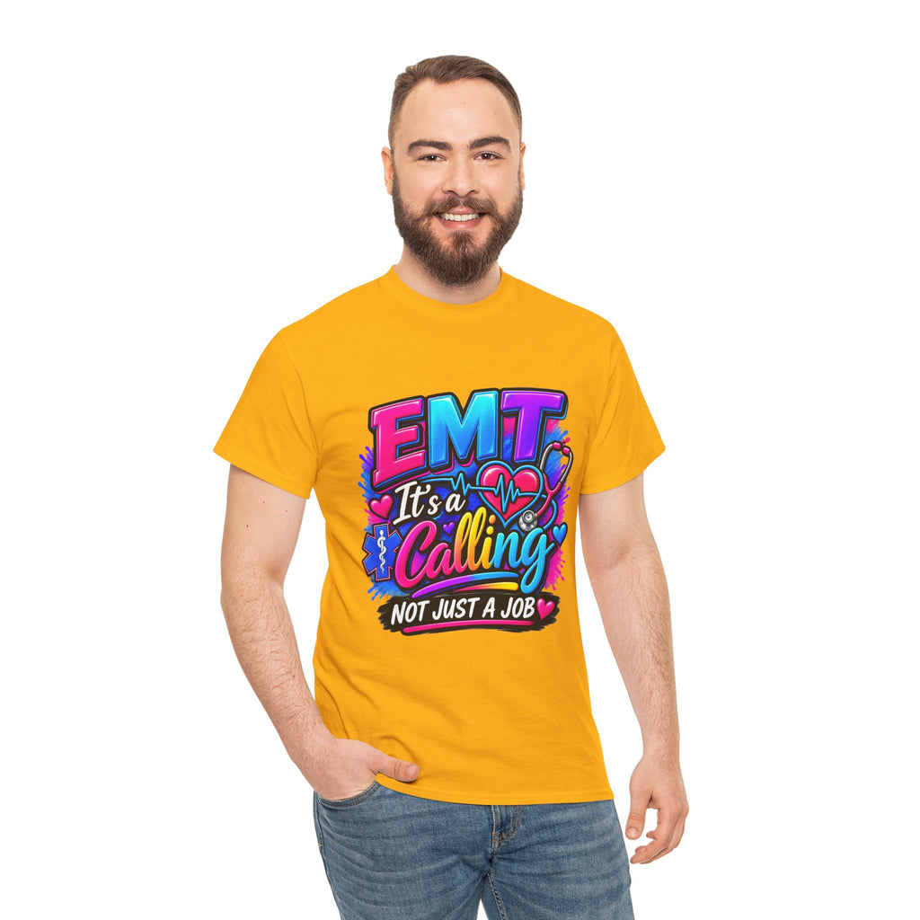 EMT T-Shirt — “It’s a Calling, Not Just a Job” Colorful EMS Tee