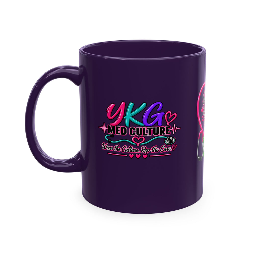 Grateful Thankful Blessed Nurse Mug — Floral Stethoscope Ceramic Coffee Cup