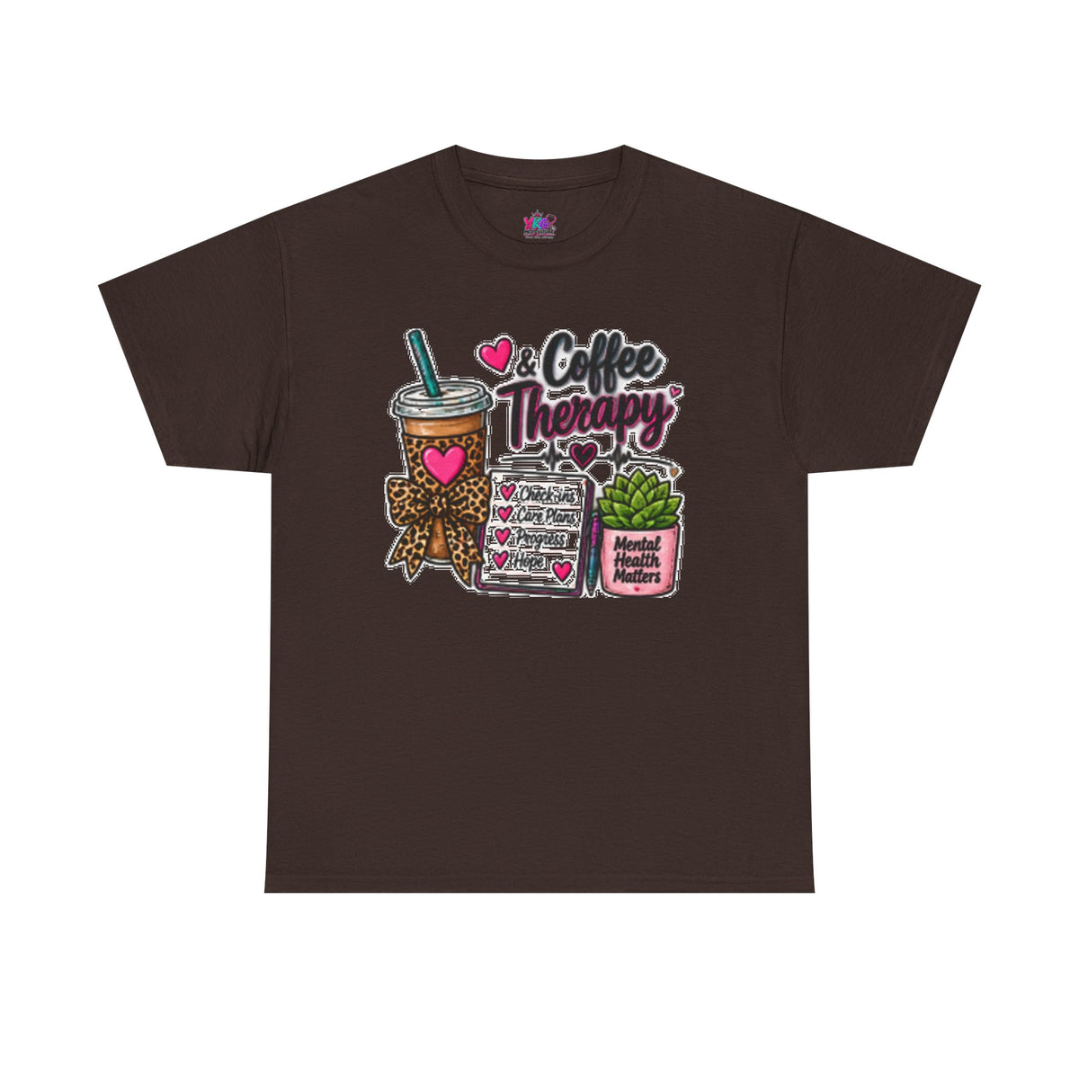 Coffee Therapy T-Shirt — Coffee, Plants & Self-Care Graphic Tee