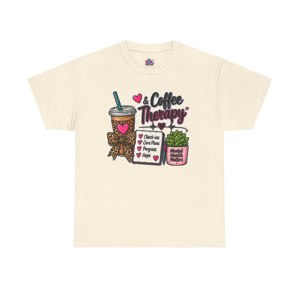 Coffee Therapy T-Shirt — Coffee, Plants & Self-Care Graphic Tee