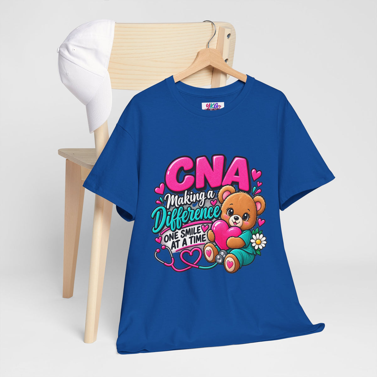 CNA Making a Difference Teddy T‑Shirt — Cute Caregiver Appreciation Tee
