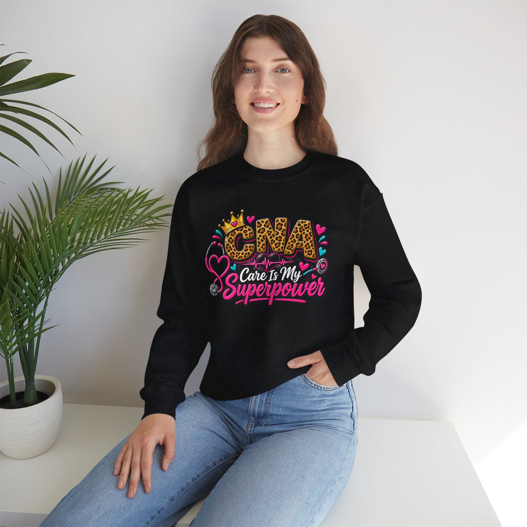 CNA Care Is My Superpower Crewneck Sweatshirt