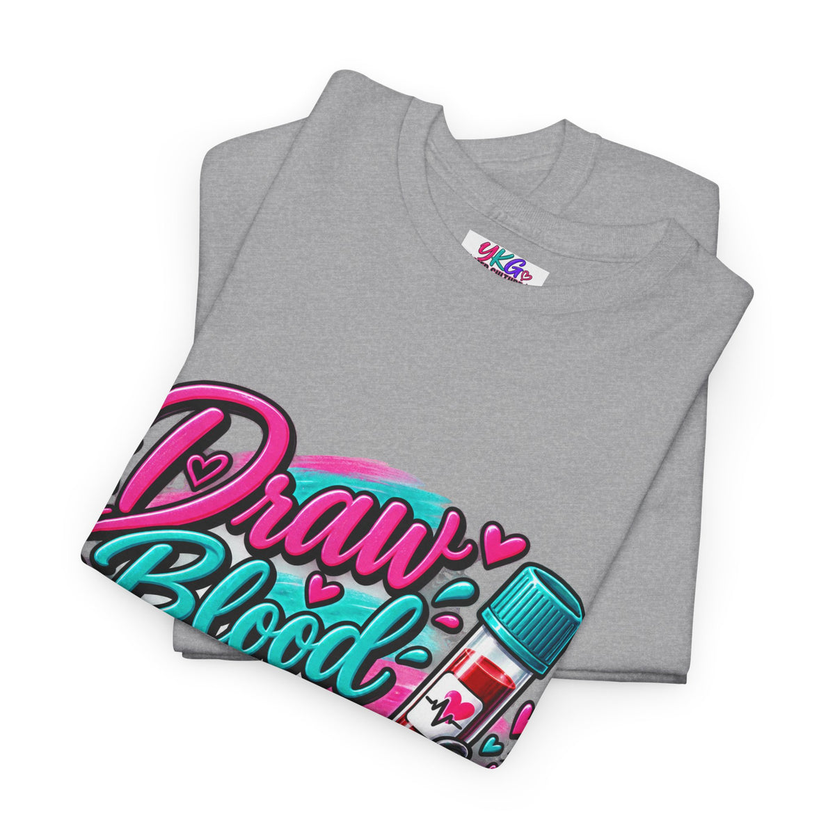 Draw Blood Nurse T-Shirt — Cute Medical Phlebotomy Tee (“Draw Blood: Be Kind, Keep Calm, Find the Vein, Repeat”)