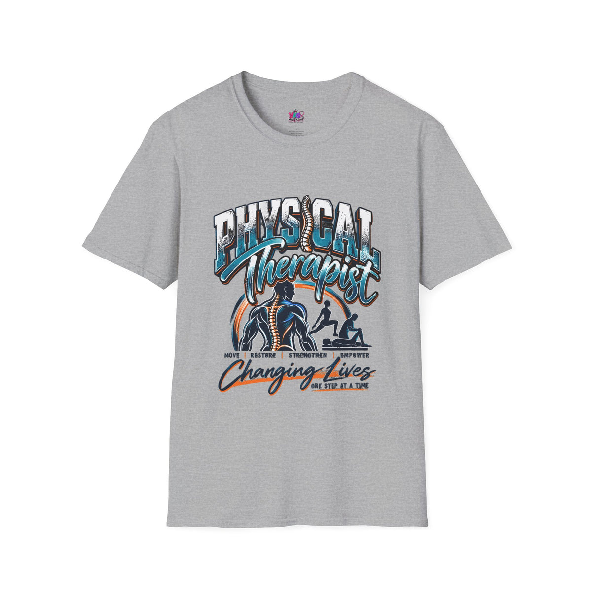 Physical Therapist T-Shirt – "Changing Lives One Step at a Time" Graphic Tee