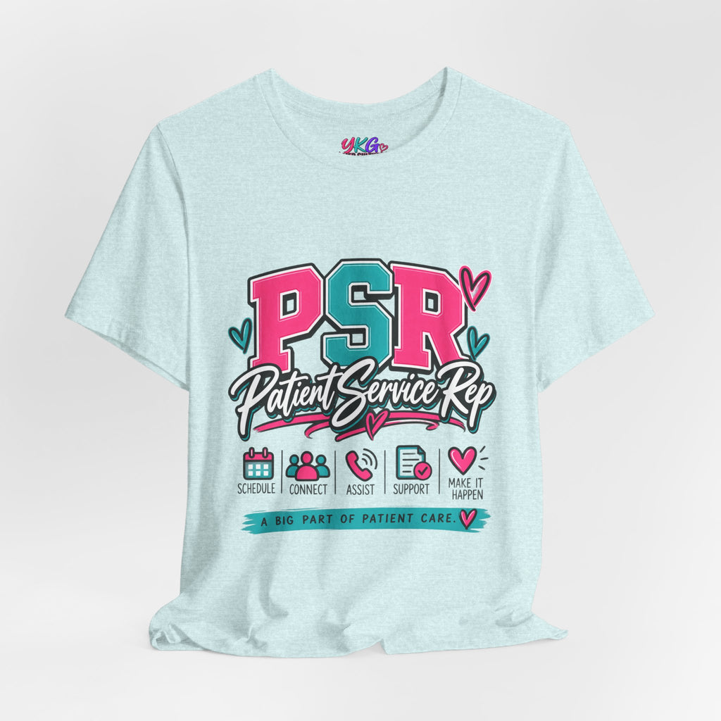 PSR Patient Service Rep T-Shirt – Cute Pink & Teal Medical Staff Tee