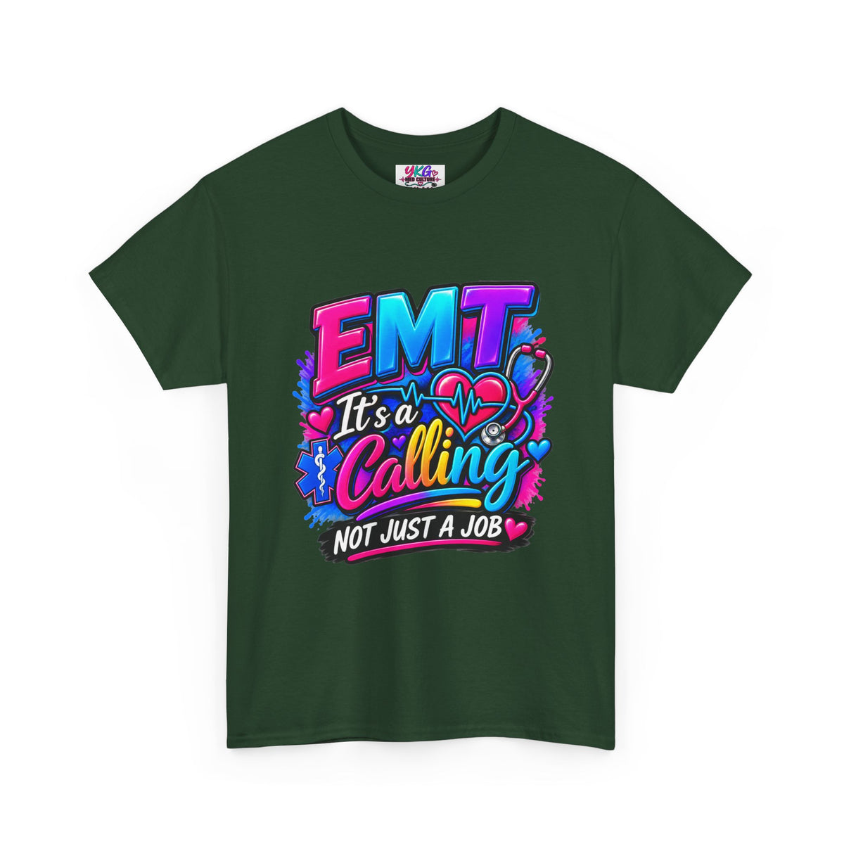 EMT T-Shirt — “It’s a Calling, Not Just a Job” Colorful EMS Tee