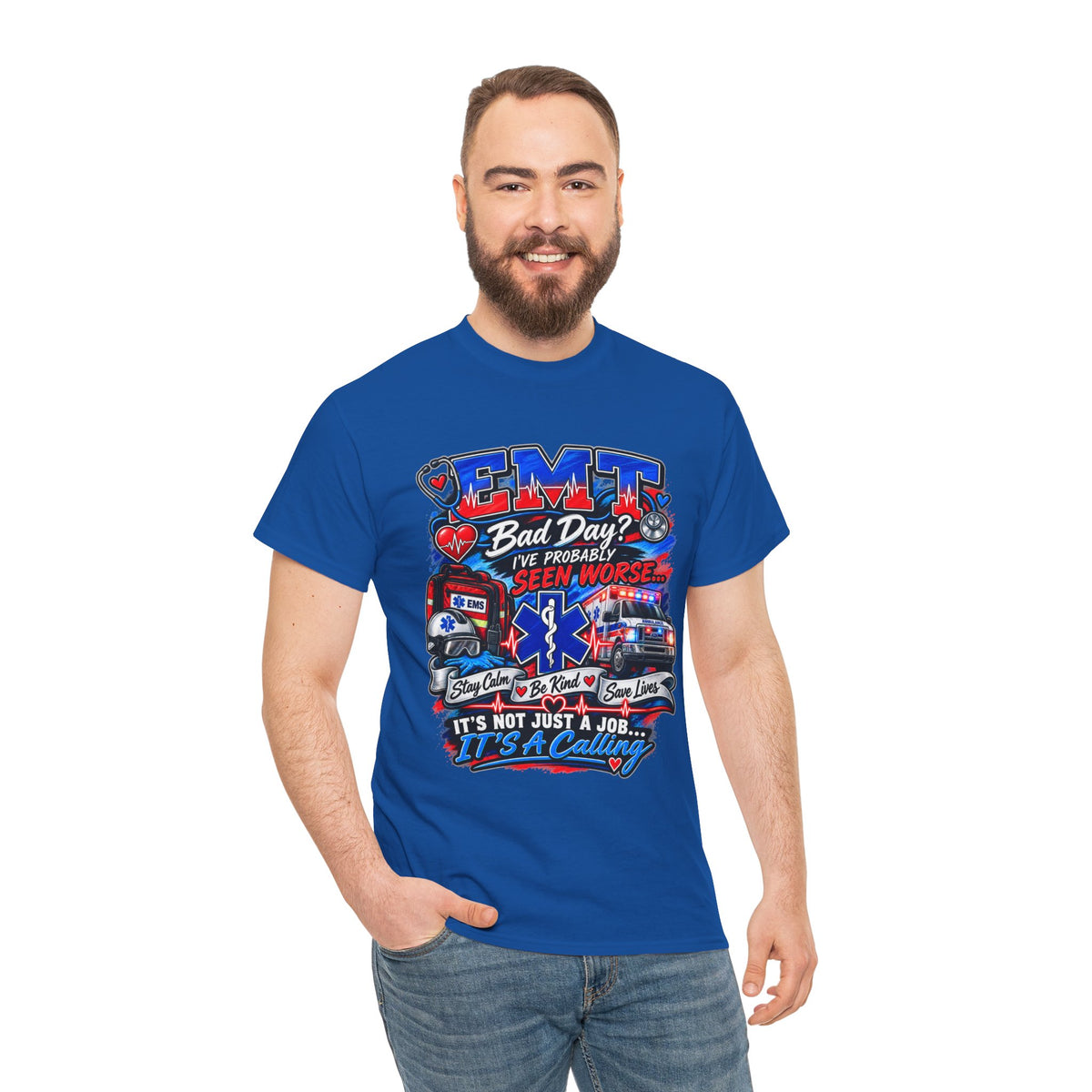 EMT Rescue Tee - "Bad Day? I've Probably Seen Worse" Paramedic Shirt
