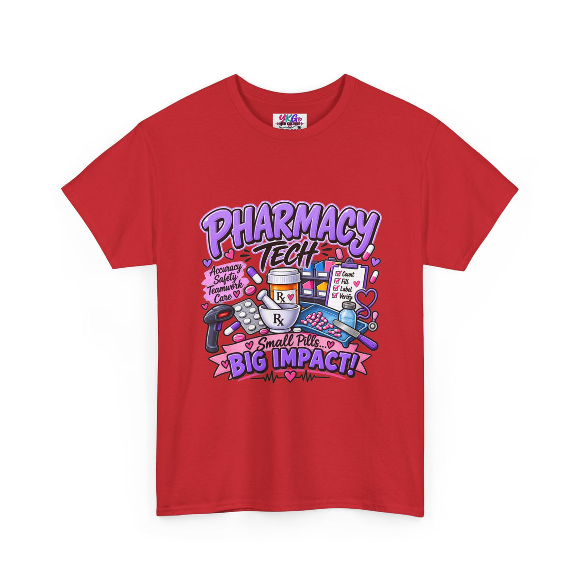Pharmacy Tech Big Impact T-Shirt — Cute Pharmacy Technician Graphic Tee
