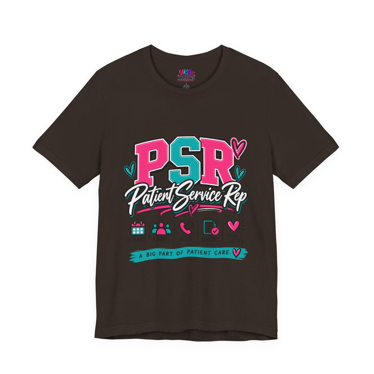 PSR Patient Service Rep T-Shirt – Cute Pink & Teal Medical Staff Tee
