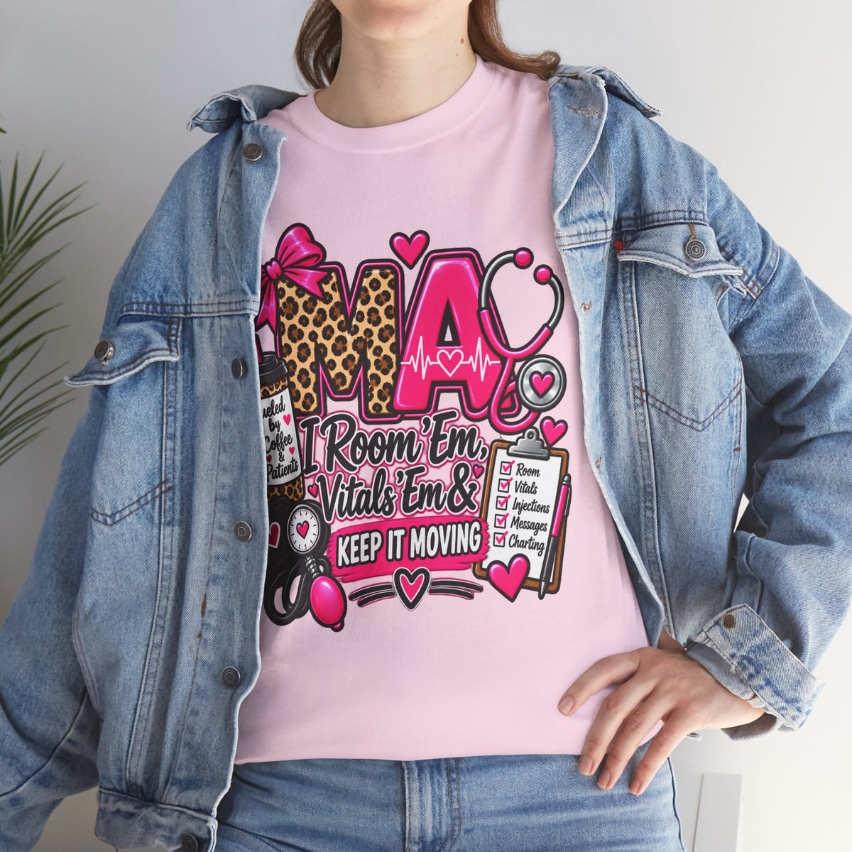 Medical Assistant T-Shirt | Room Em, Vitals Em & Keep It Moving