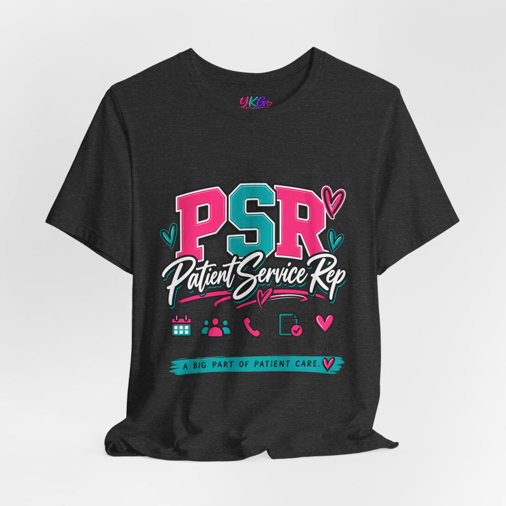 PSR Patient Service Rep T-Shirt – Cute Pink & Teal Medical Staff Tee