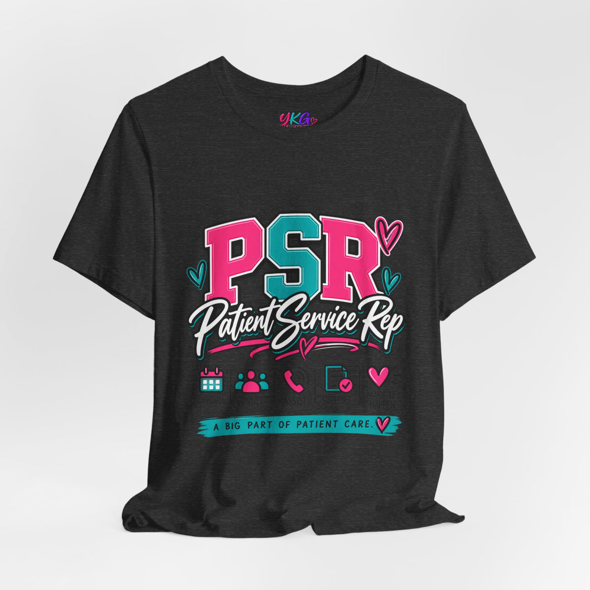 PSR Patient Service Rep T-Shirt – Cute Pink & Teal Medical Staff Tee