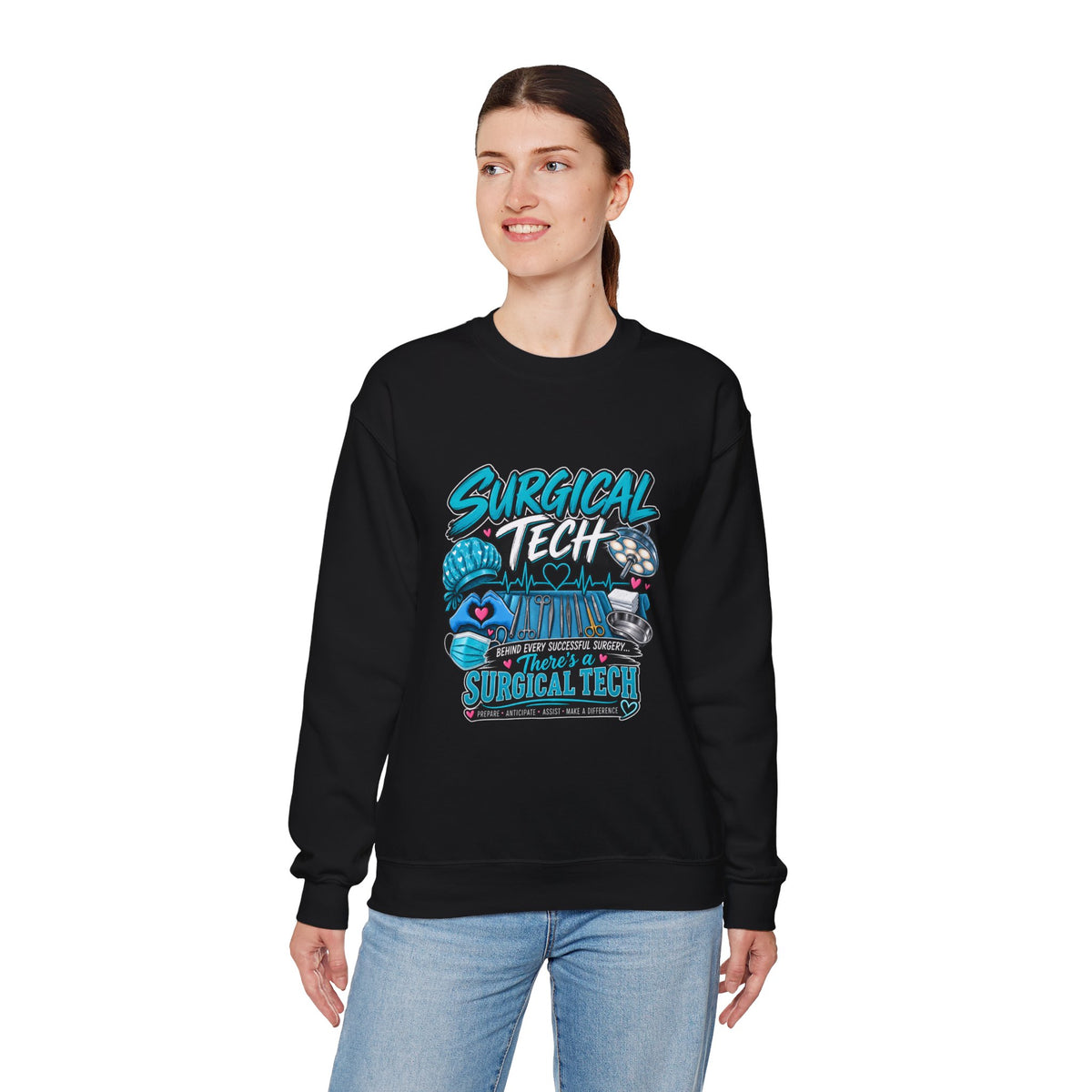 Surgical Tech Crewneck Sweatshirt – Proud Surgical Technician Graphic Sweater