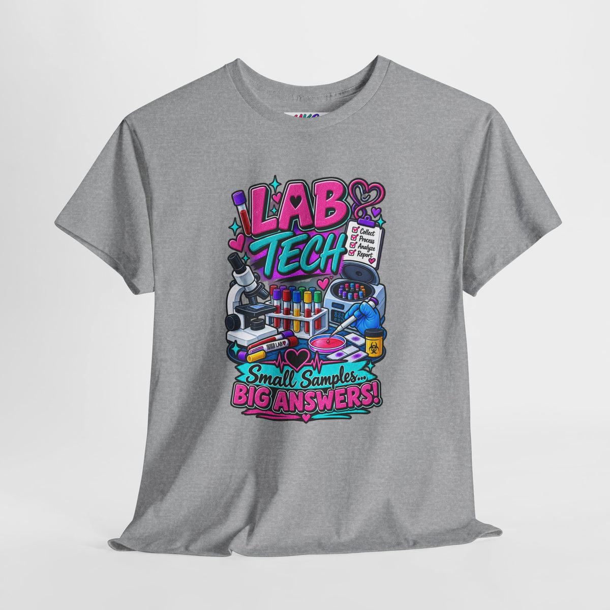 Lab Tech T-Shirt — “Lab Tech: Small Samples, Big Answers” Graphic Tee