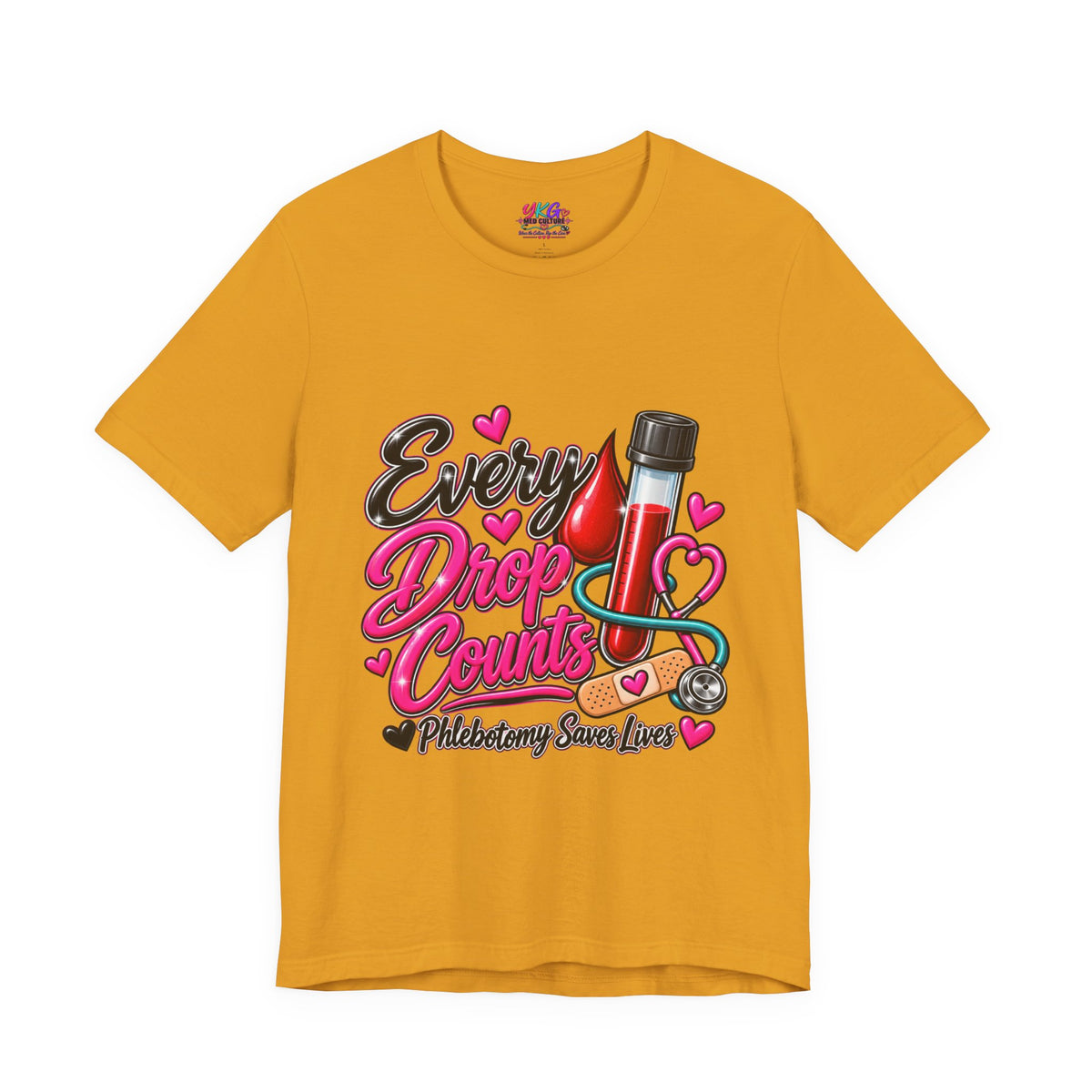 Phlebotomy T-Shirt — Every Drop Counts Blood Draw Tee (Phlebotomy Saves Lives)