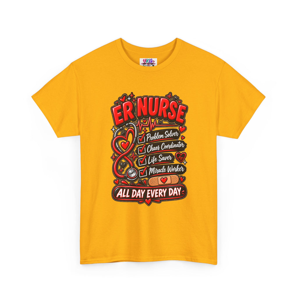 ER Nurse T-Shirt — "All Day Every Day" Proud Emergency RN Graphic Tee