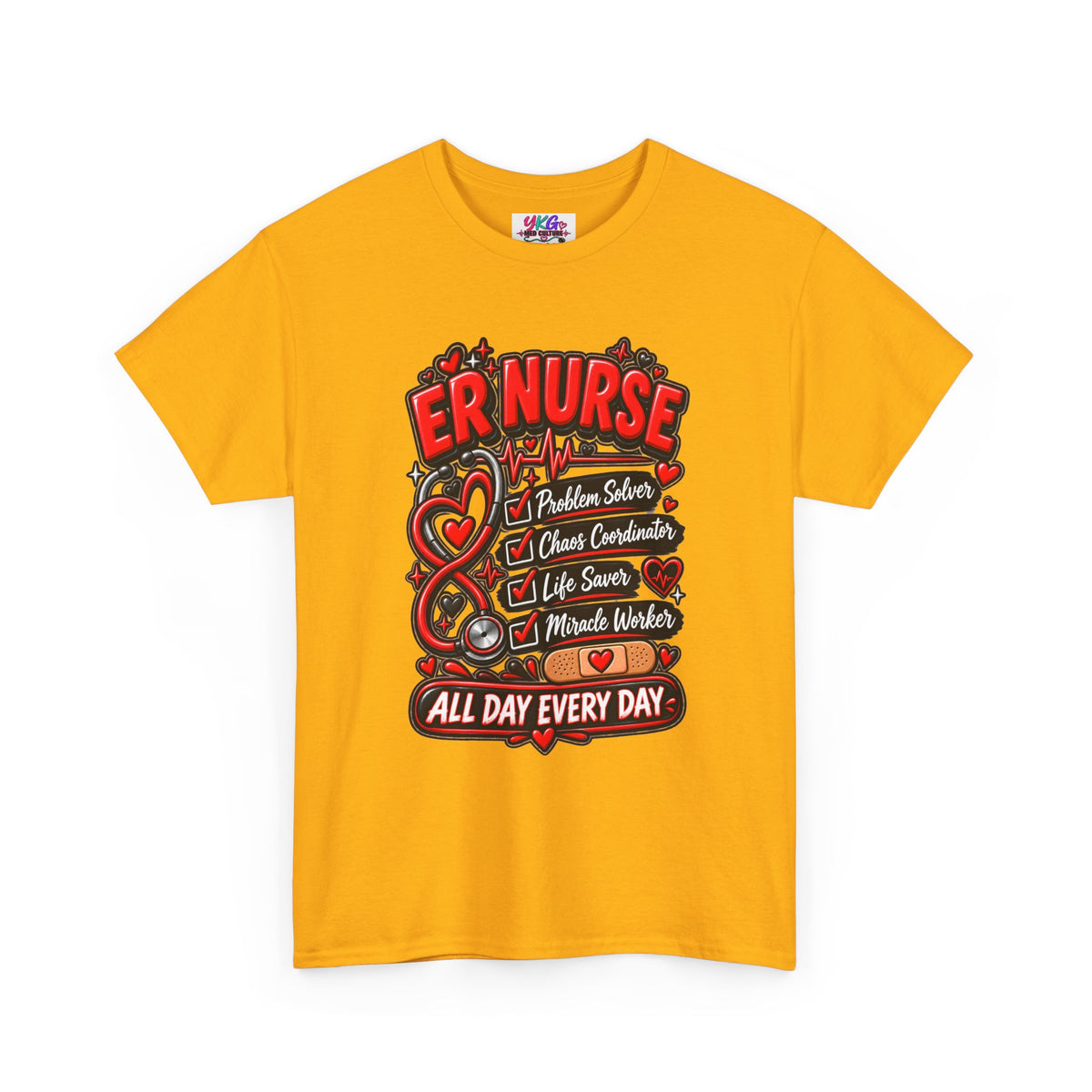 ER Nurse T-Shirt — "All Day Every Day" Proud Emergency RN Graphic Tee