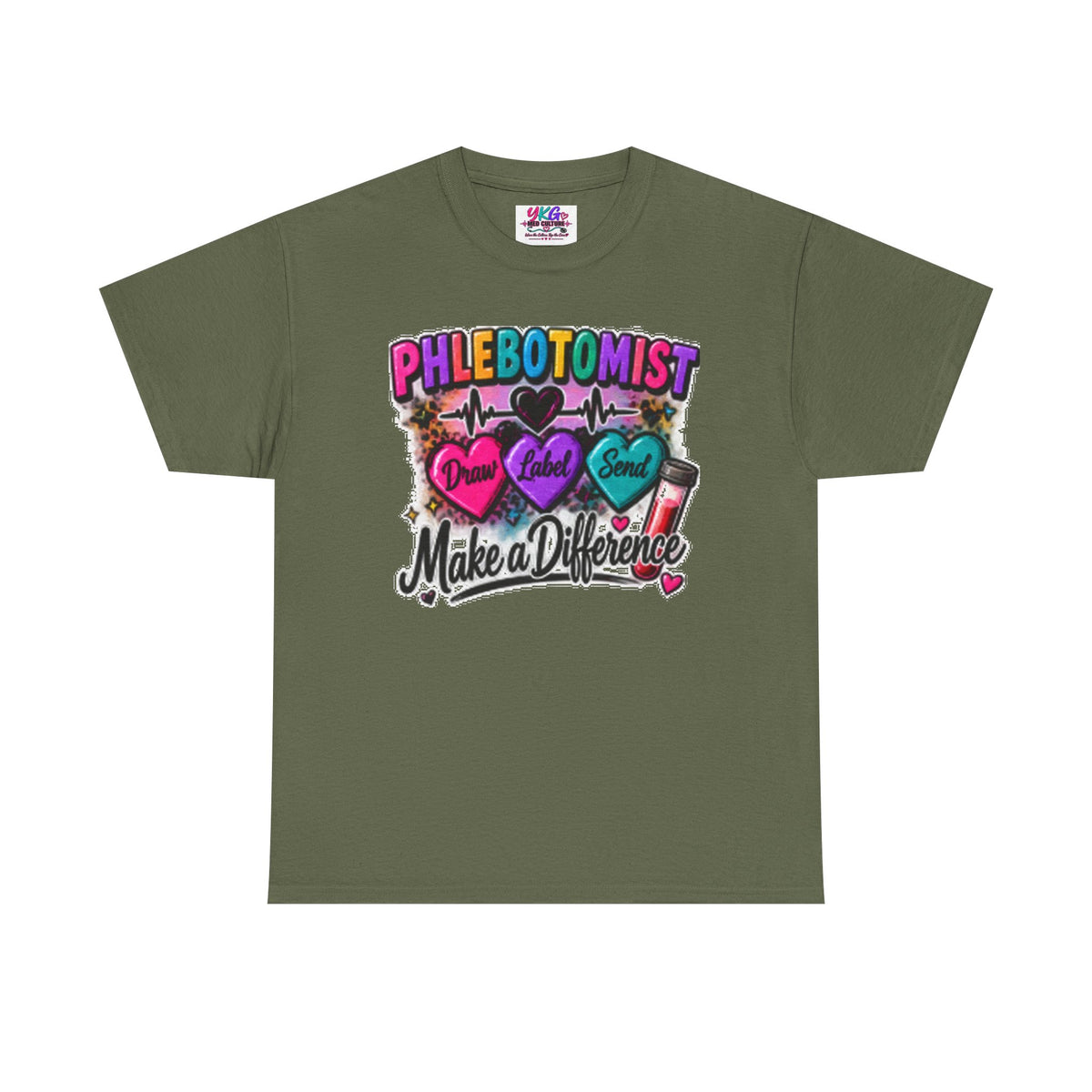 Phlebotomist Make a Difference Tee — Heartbeat & ‘Dream Love Send’ Graphic Shirt