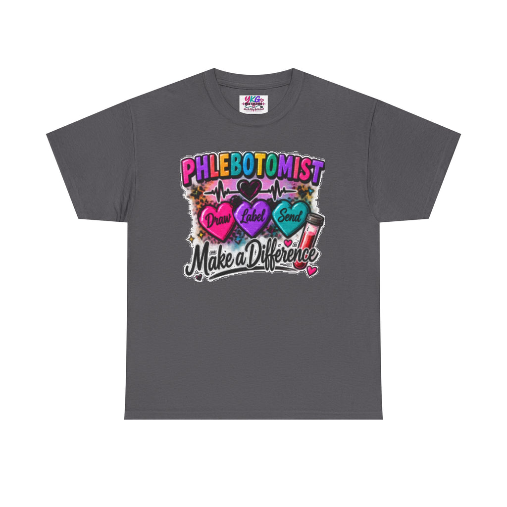 Phlebotomist Make a Difference Tee — Heartbeat & ‘Dream Love Send’ Graphic Shirt