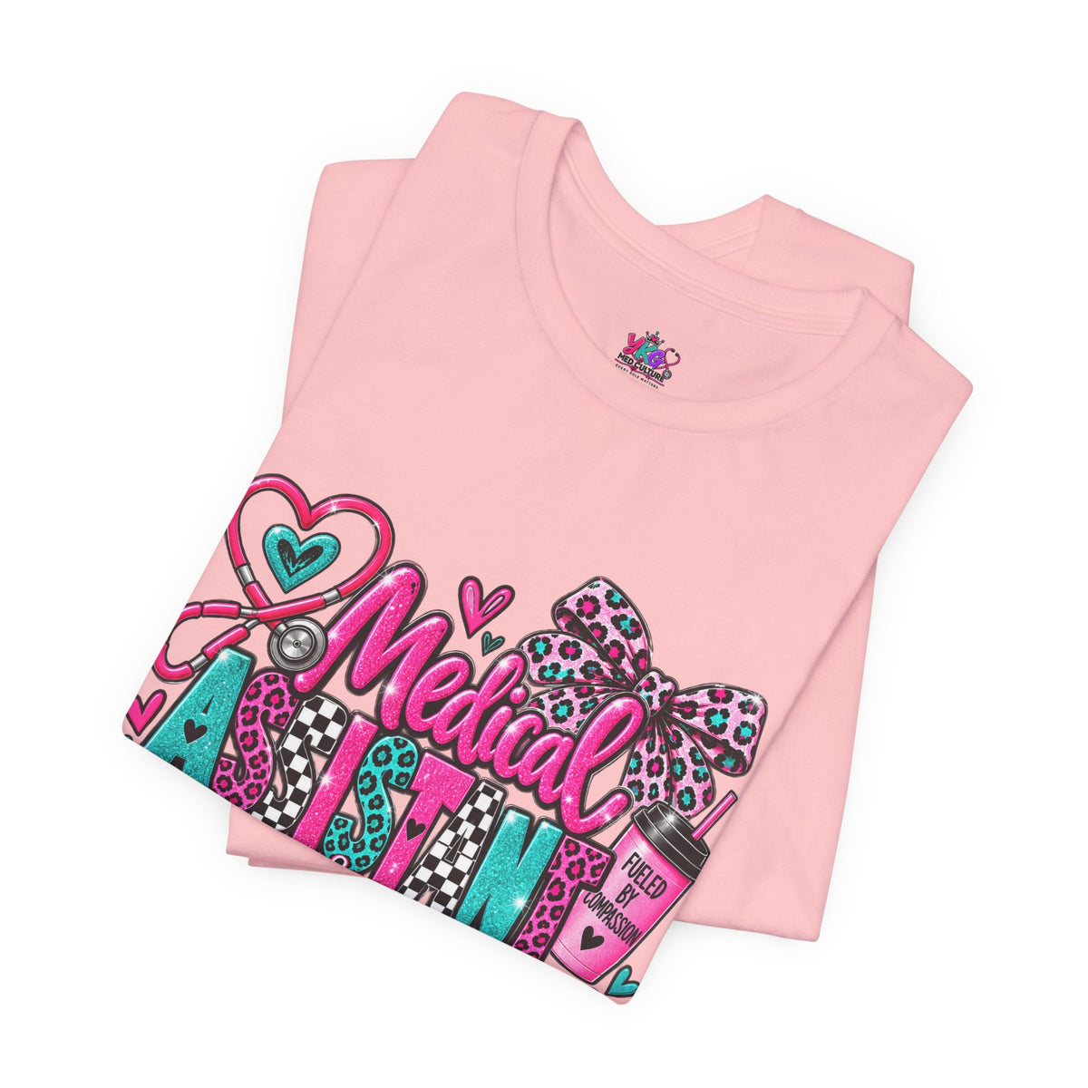 Medical Assistant Appreciation Week T‑Shirt – Cute Pink & Teal Appreciation Tee