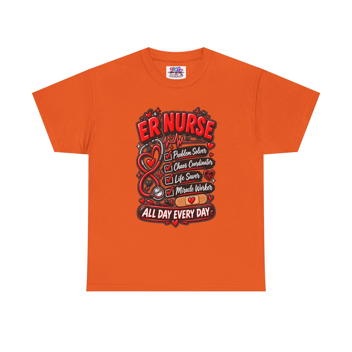 ER Nurse T-Shirt — "All Day Every Day" Proud Emergency RN Graphic Tee