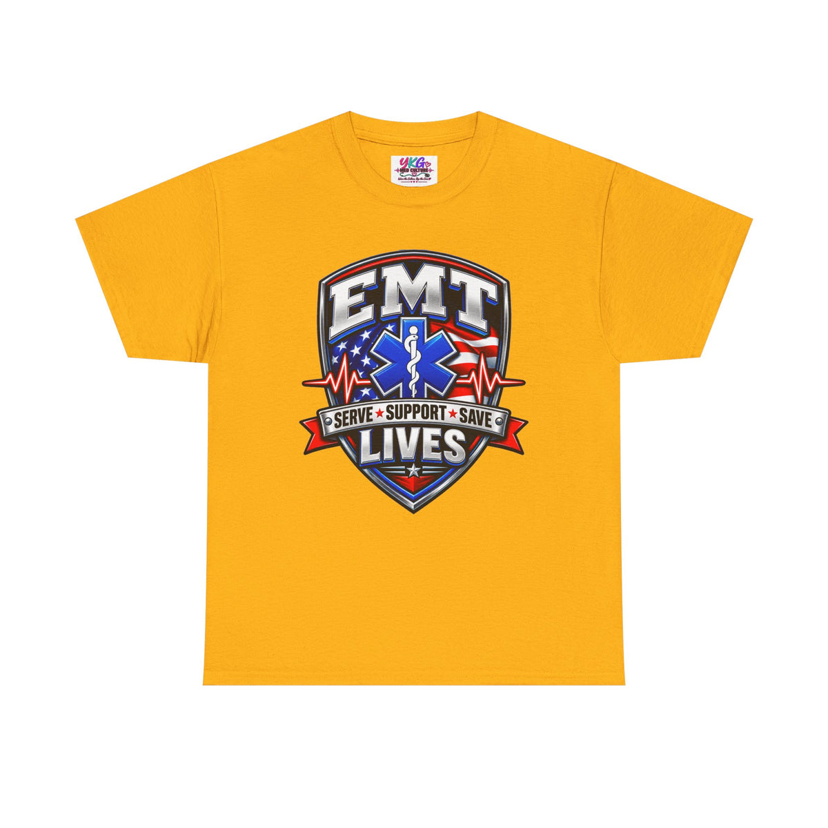 EMT Lives Tee — "Serve • Support • Save" EMS Shield Shirt