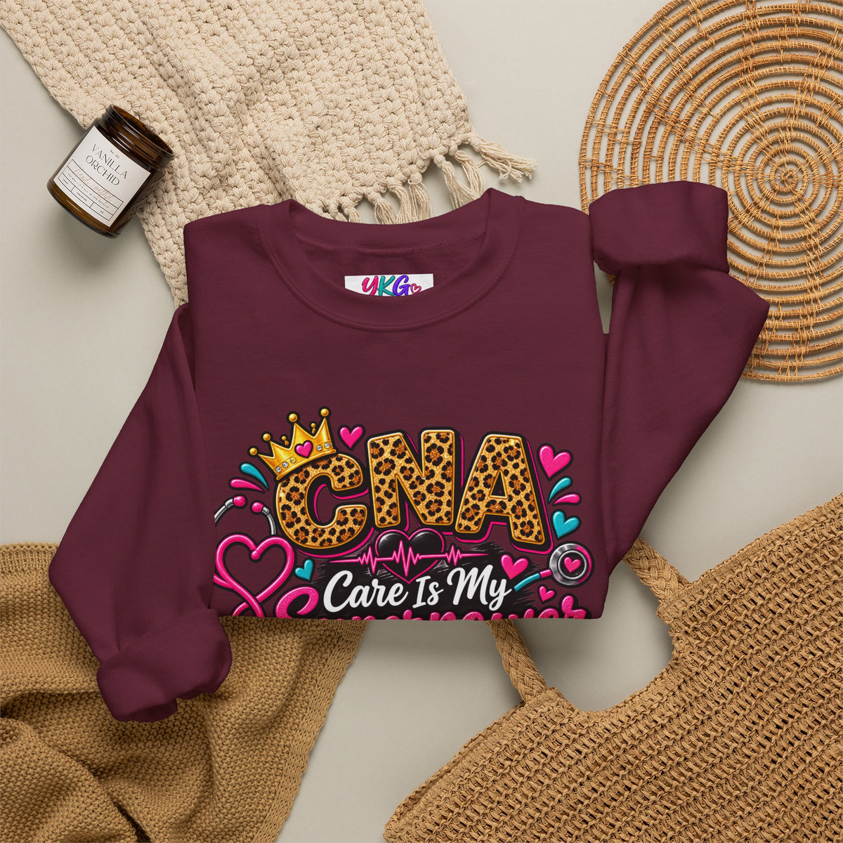 CNA Care Is My Superpower Crewneck Sweatshirt