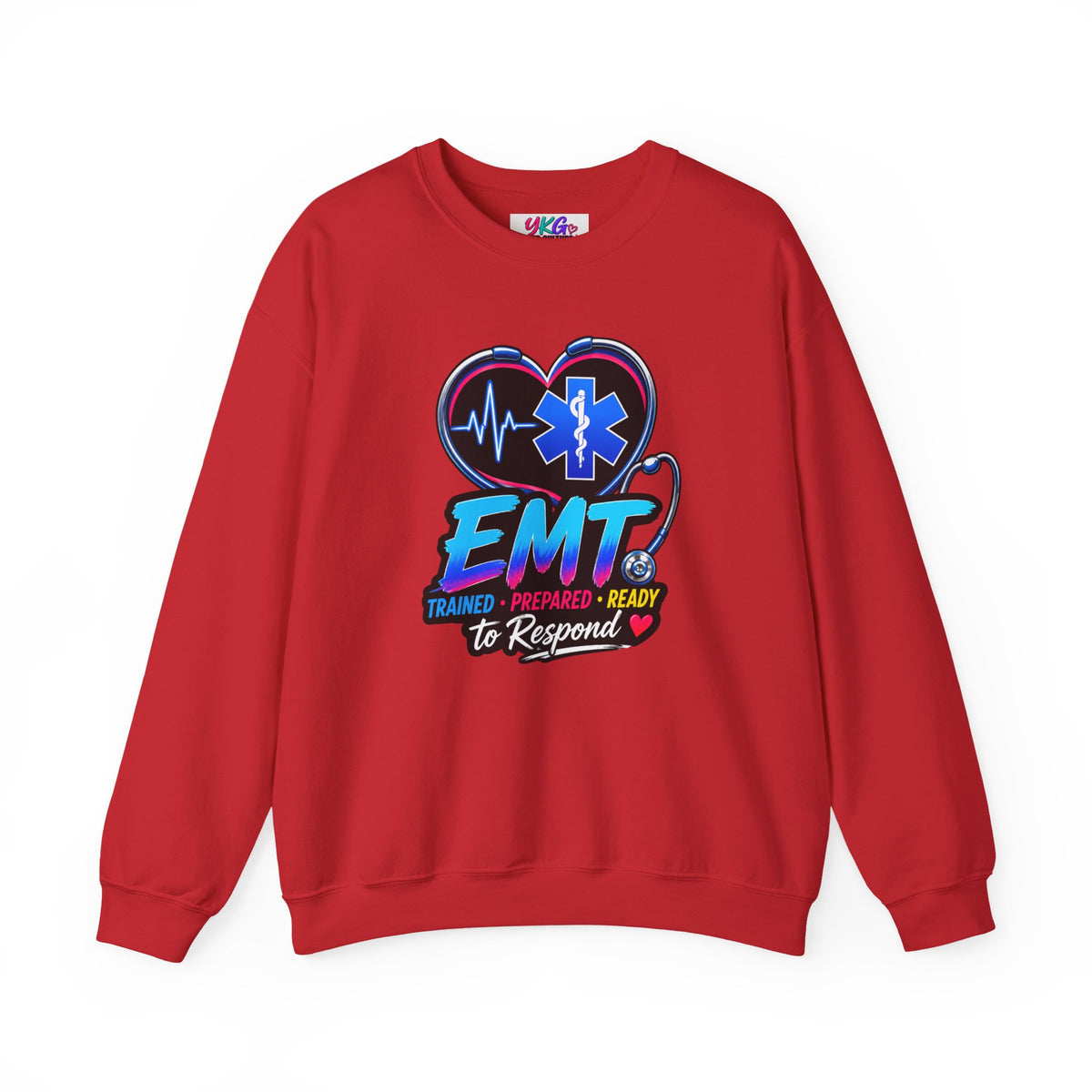 EMT Crewneck Sweatshirt — "Trained • Prepared • Ready to Respond" Paramedic Pullover