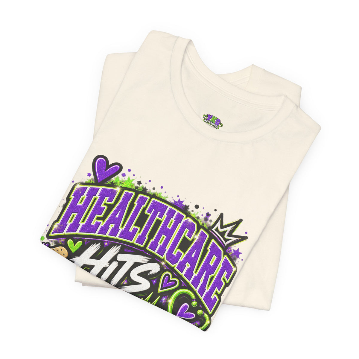 Healthcare Hits Different T‑Shirt — "Long Days, Big Hearts, Real Impact" Nurse & Caregiver Tee