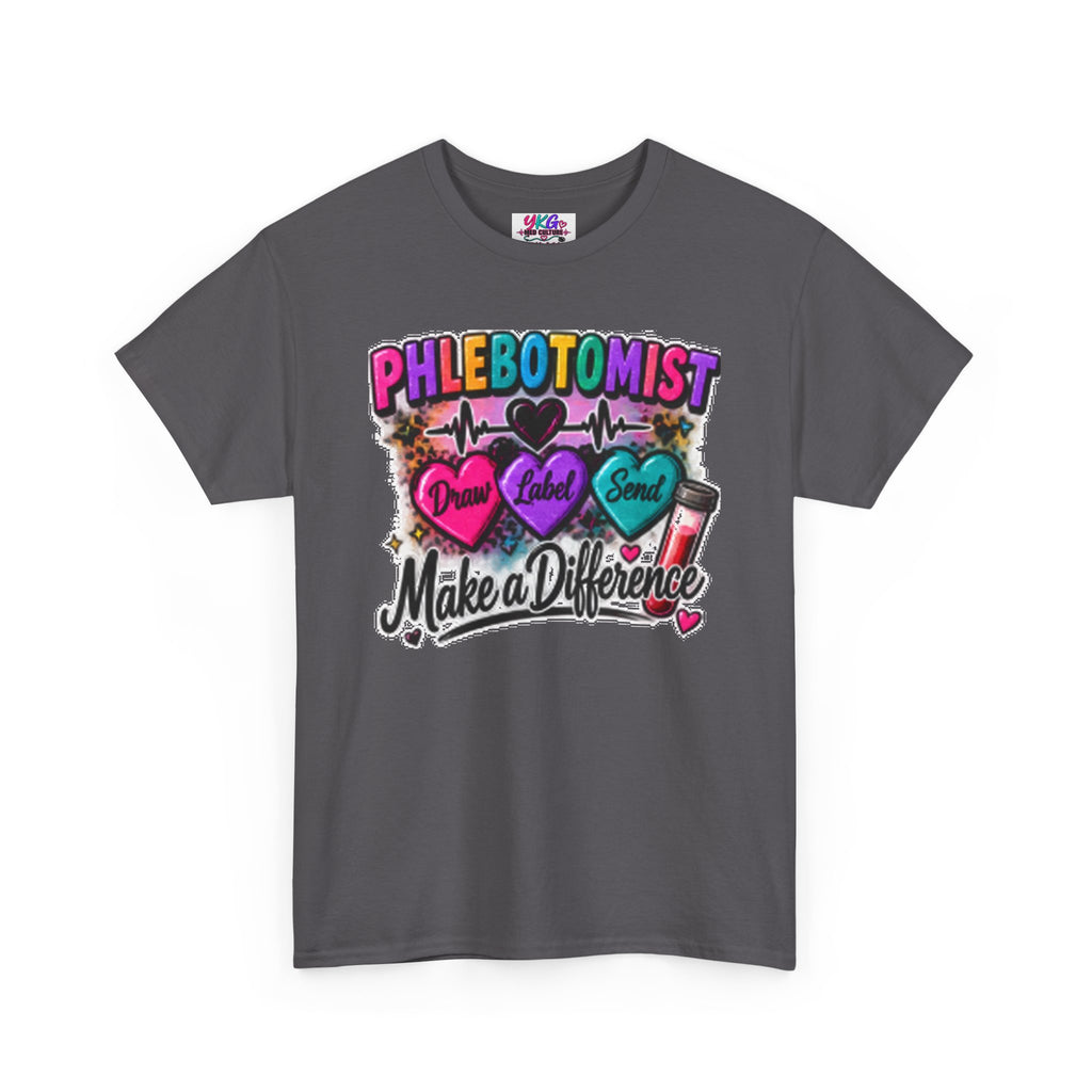 Phlebotomist Make a Difference Tee — Heartbeat & ‘Dream Love Send’ Graphic Shirt
