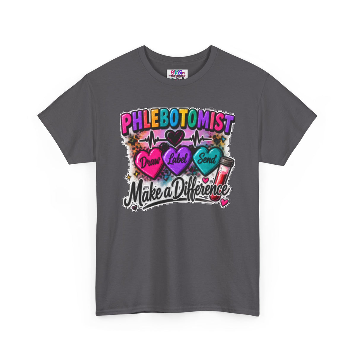 Phlebotomist Make a Difference Tee — Heartbeat & ‘Dream Love Send’ Graphic Shirt