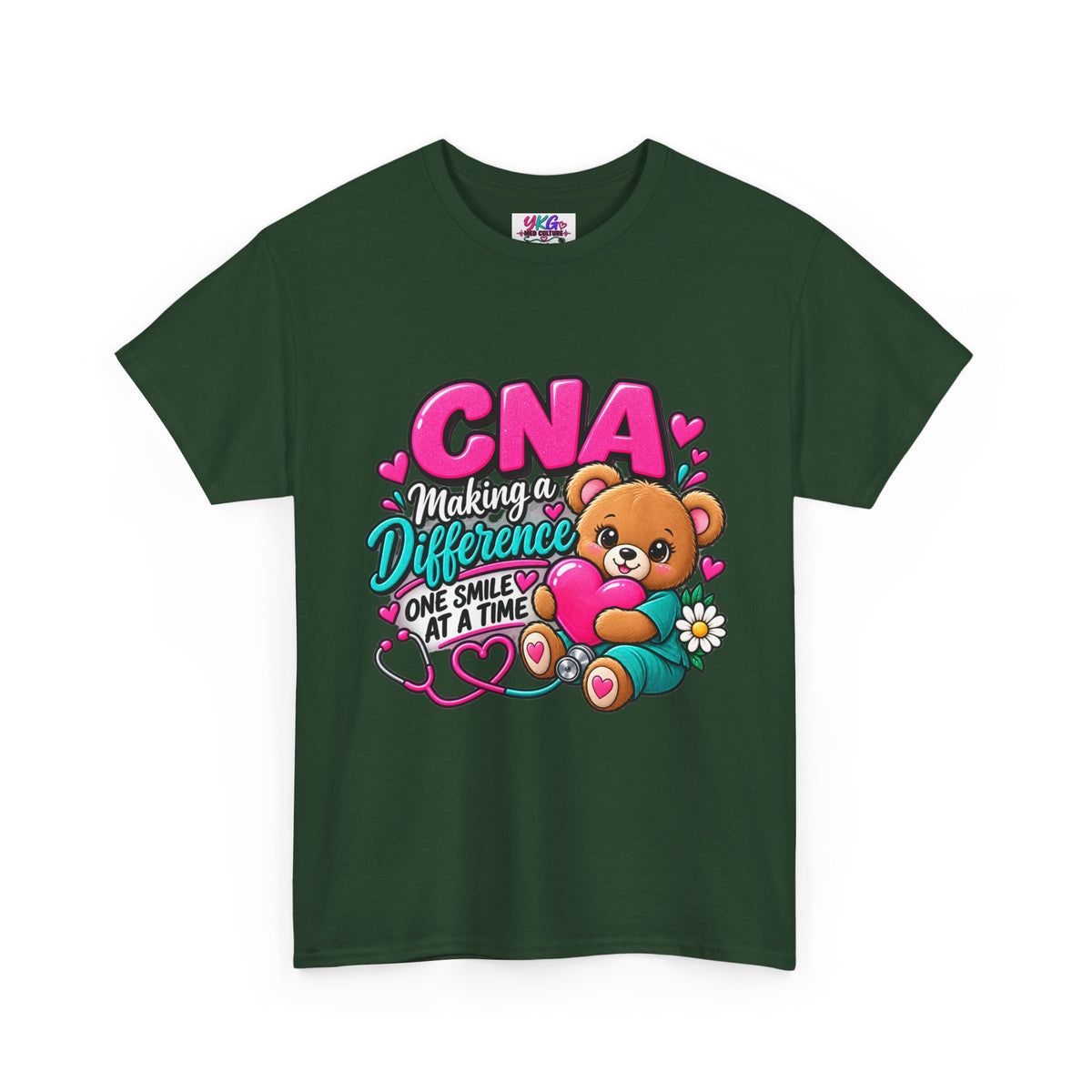 CNA Making a Difference Teddy T‑Shirt — Cute Caregiver Appreciation Tee