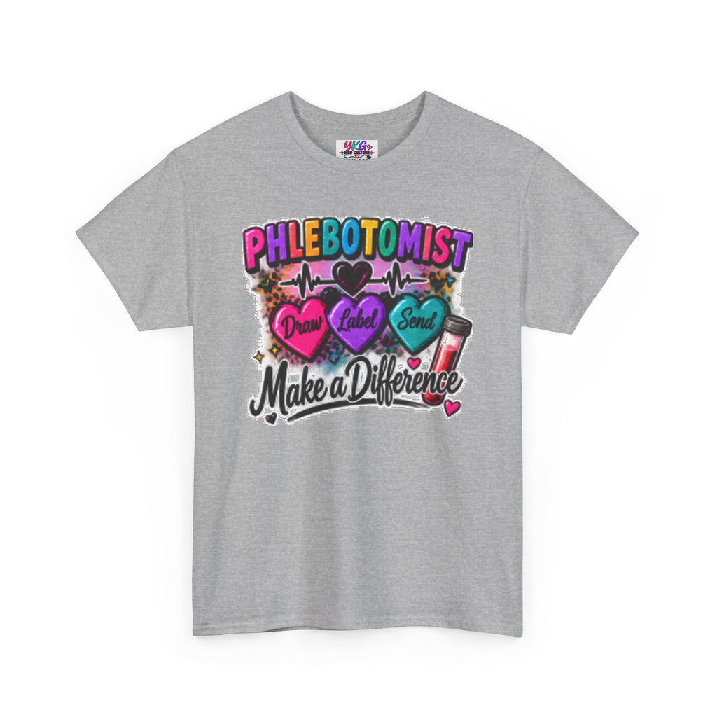 Phlebotomist Make a Difference Tee — Heartbeat & ‘Dream Love Send’ Graphic Shirt