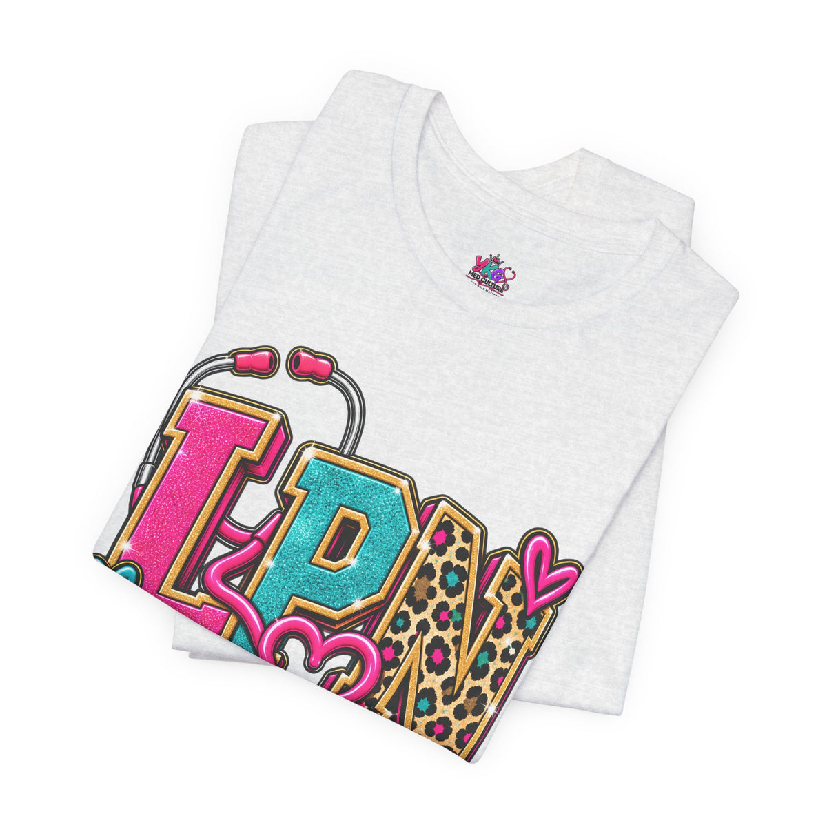 LPN Tee — “Coffee, Scrubs, Vitals” Colorful Stethoscope Design
