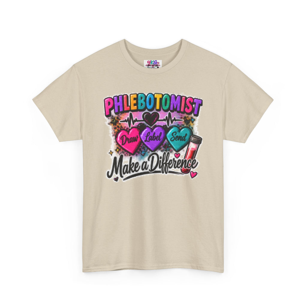 Phlebotomist Make a Difference Tee — Heartbeat & ‘Dream Love Send’ Graphic Shirt